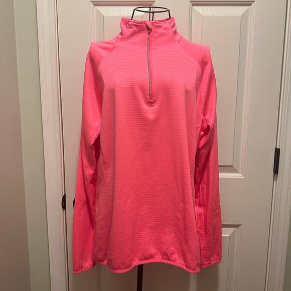 Avia 1/4 Zip Women's Long Sleeve Pullover Athletic Shirt 2XL Watermelon Red/Pink - Picture 1 of 9